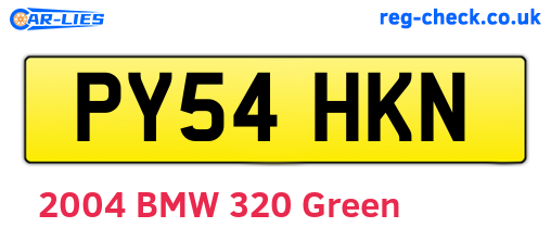 PY54HKN are the vehicle registration plates.