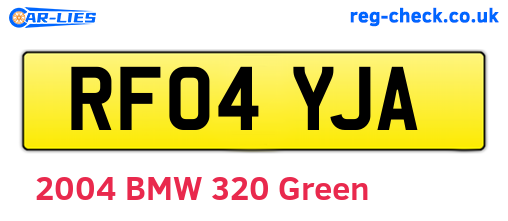 RF04YJA are the vehicle registration plates.