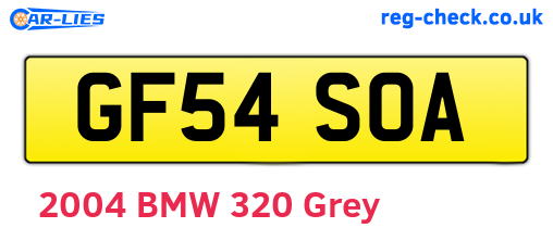GF54SOA are the vehicle registration plates.