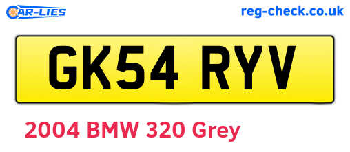 GK54RYV are the vehicle registration plates.