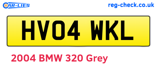 HV04WKL are the vehicle registration plates.