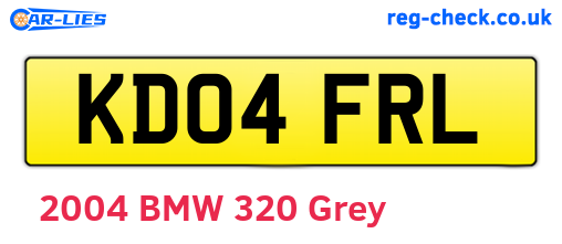 KD04FRL are the vehicle registration plates.