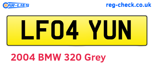 LF04YUN are the vehicle registration plates.