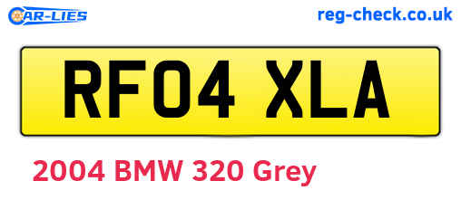 RF04XLA are the vehicle registration plates.