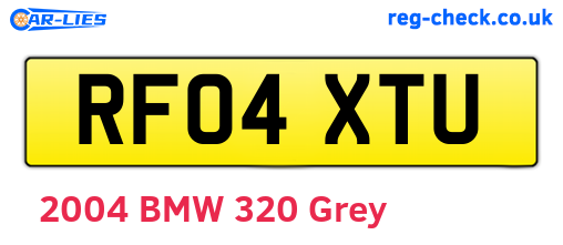 RF04XTU are the vehicle registration plates.