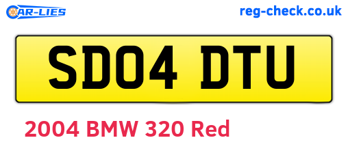 SD04DTU are the vehicle registration plates.