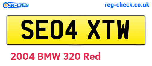 SE04XTW are the vehicle registration plates.