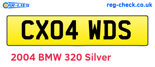CX04WDS are the vehicle registration plates.