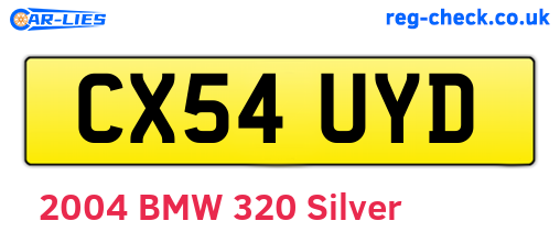 CX54UYD are the vehicle registration plates.