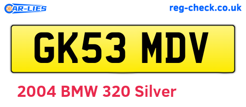 GK53MDV are the vehicle registration plates.