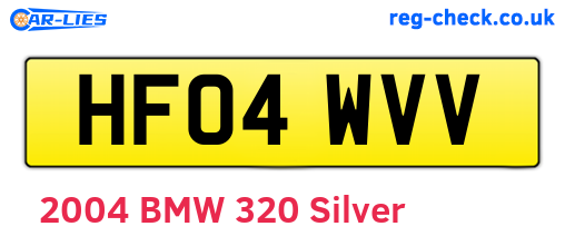 HF04WVV are the vehicle registration plates.