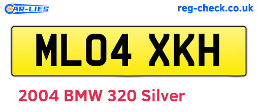 ML04XKH are the vehicle registration plates.
