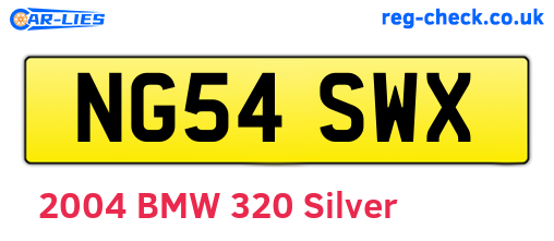 NG54SWX are the vehicle registration plates.