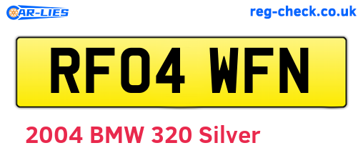 RF04WFN are the vehicle registration plates.