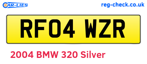 RF04WZR are the vehicle registration plates.