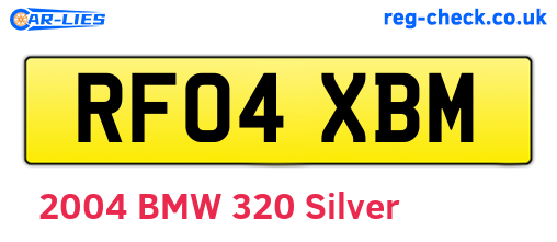 RF04XBM are the vehicle registration plates.