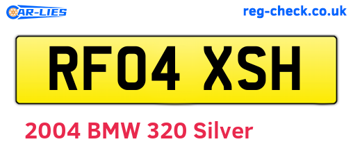RF04XSH are the vehicle registration plates.