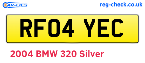 RF04YEC are the vehicle registration plates.