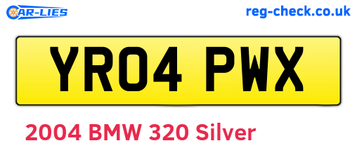 YR04PWX are the vehicle registration plates.