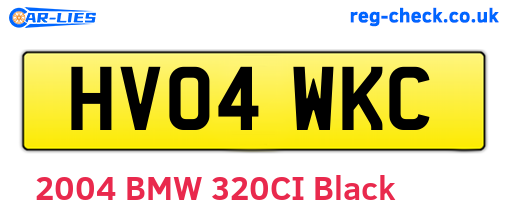 HV04WKC are the vehicle registration plates.