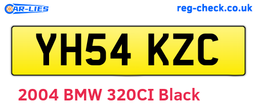YH54KZC are the vehicle registration plates.