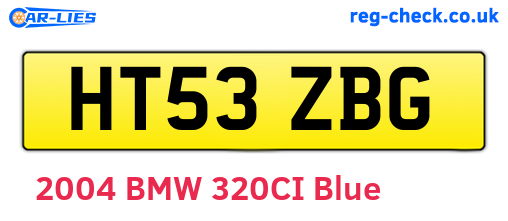 HT53ZBG are the vehicle registration plates.