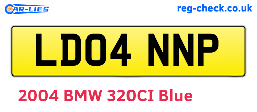 LD04NNP are the vehicle registration plates.