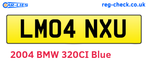 LM04NXU are the vehicle registration plates.