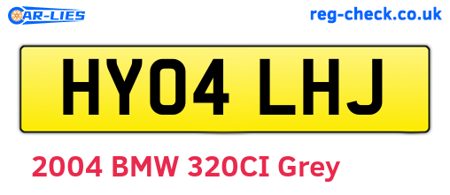 HY04LHJ are the vehicle registration plates.