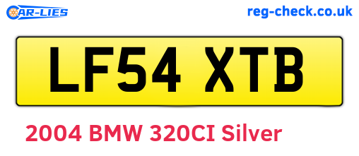LF54XTB are the vehicle registration plates.