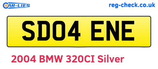 SD04ENE are the vehicle registration plates.
