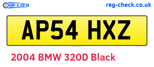 AP54HXZ are the vehicle registration plates.