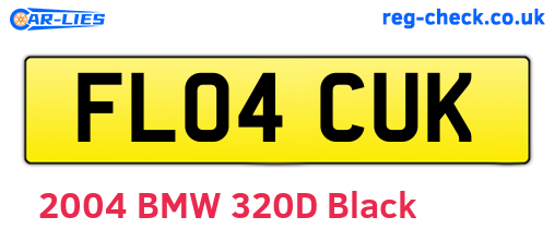 FL04CUK are the vehicle registration plates.