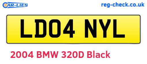 LD04NYL are the vehicle registration plates.