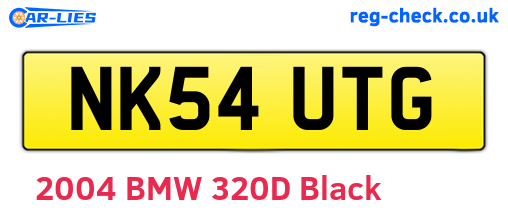 NK54UTG are the vehicle registration plates.