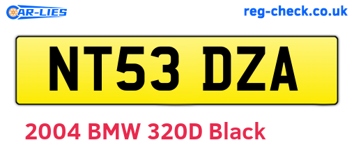 NT53DZA are the vehicle registration plates.