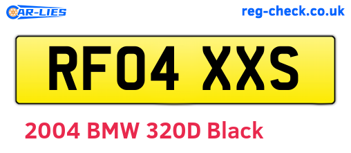 RF04XXS are the vehicle registration plates.