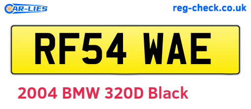 RF54WAE are the vehicle registration plates.