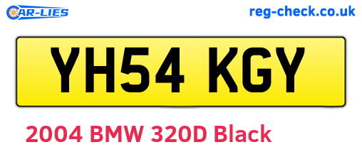 YH54KGY are the vehicle registration plates.