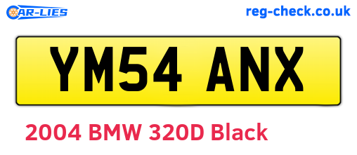 YM54ANX are the vehicle registration plates.