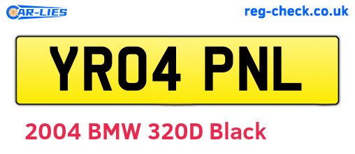 YR04PNL are the vehicle registration plates.