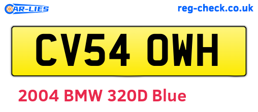 CV54OWH are the vehicle registration plates.