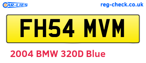FH54MVM are the vehicle registration plates.