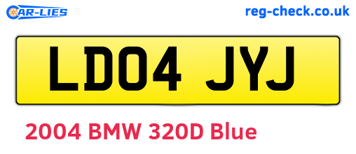 LD04JYJ are the vehicle registration plates.