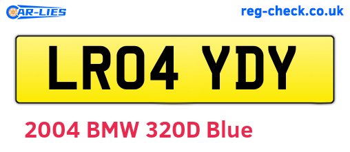 LR04YDY are the vehicle registration plates.