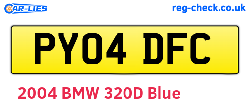 PY04DFC are the vehicle registration plates.