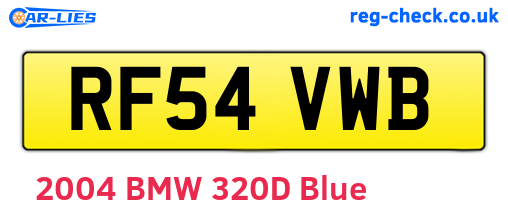 RF54VWB are the vehicle registration plates.