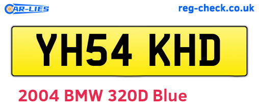 YH54KHD are the vehicle registration plates.