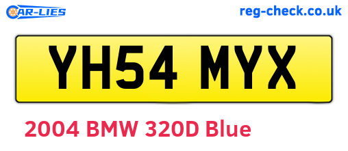 YH54MYX are the vehicle registration plates.