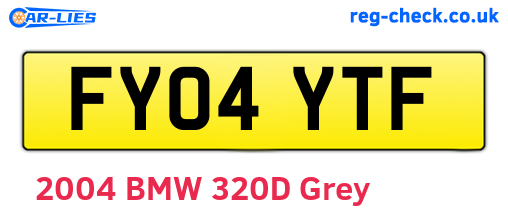 FY04YTF are the vehicle registration plates.